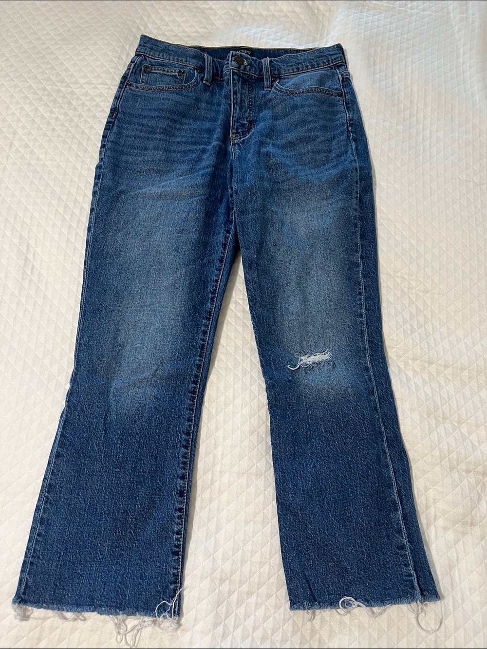 Jcrew Mid Rise Flare Crop Denim Size 27